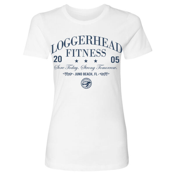 LOGGERHEAD FITNESS - SORE TODAY. STRONG TOMORROW. - WOMEN'S FITTED T-SHIRT - PTM3GQ Thumbnail