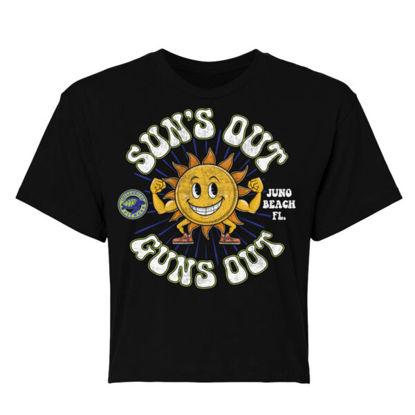 LOGGERHEAD FITNESS - SUN'S OUT GUNS OUT - WOMEN'S CROPPED T-SHIRT - $URW3AF$ Thumbnail